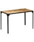 Dining Table Solid Rough Mango Wood and Steel 47.2"