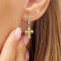 Silver single earrings Křížek Fancy Energy Yellow FEY09