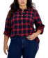 Plus Size Brushed Cotton Popover