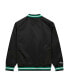 ფოტო #3 პროდუქტის Men's Black Boston Celtics Big and Tall Hardwood Classics Wordmark Satin Raglan Full-Zip Jacket