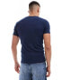 ASOS DESIGN essential muscle fit rib t-shirt in navy