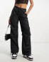 Noisy May Tall cargo trousers in black