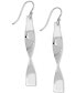 ფოტო #1 პროდუქტის And Now This Twisted Bar Drop Earrings in Silver-Plate