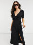 Фото #1 товара The Frolic Exclusive beach wrap maxi summer dress in black