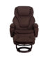 Фото #3 товара Multi-Position Recliner & Ottoman With Swivel Wood Base