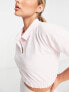 VAI21 cropped tennis polo shirt co-ord in pink