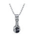 Фото #1 товара Biker Caribbean Pirate Black Orb Claw Skull Pendant Necklace Stainless Steel