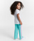 Фото #2 товара Toddler Girls Side-Striped Kick-Flare Pants, Created for Macy's