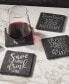 4 X 4" Wine is Necessary Slate Coasters Square Set, 4 Piece