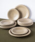 Фото #4 товара Porto by Aro Stoneware Full Dinnerware Set, 12 Pcs, Service for 4