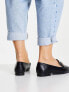 ASOS DESIGN Mingle chain loafers in black