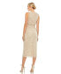 Women's Sequined Sleeveless V-Neck Midi Sheath Dress