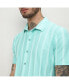 Men's Aqua Blue Unbalanced Striped Shirt