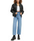 ფოტო #4 პროდუქტის Women's Retro Faux-Leather Bomber Jacket