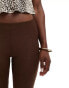 Фото #4 товара ASOS DESIGN capri trouser in textured chocolate