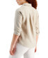 Фото #2 товара Women's 100% Linen Shirt, Created for Macy's