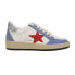 Фото #1 товара Vintage Havana Denisse Glitter Lace Up Womens Blue, White Sneakers Casual Shoes