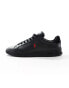 Фото #4 товара Polo Ralph Lauren Heritage Court trainer with red logo in black