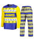 ფოტო #1 პროდუქტის Men's Royal Los Angeles Rams Team Ugly Pajama Set