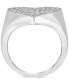 ფოტო #4 პროდუქტის EFFY® Diamond Pavé Heart Cluster Ring (1-1/8 ct. t.w.) in 14k White Gold