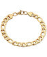 Men's 18k Gold-Plated Stainless Steel Figaro Link Bracelet