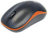 Manhattan Success Wireless Mouse - Black/Orange - 1000dpi - 2.4Ghz (up to 10m) - USB - Optical - Three Button with Scroll Wheel - USB micro receiver - AA battery (included) - Low friction base - Three Year Warranty - Blister - Ambidextrous - Optical - RF Wireless -