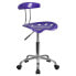 Фото #4 товара Vibrant Violet And Chrome Swivel Task Chair With Tractor Seat