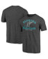 Фото #1 товара Men's Heathered Charcoal Florida Marlins Cooperstown Collection True Classics Tri-Blend T-shirt