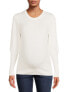 Фото #2 товара Planet Motherhood Maternity Sweater Women's Medium White Puff Sleeve Round Neck