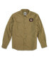 Men's Olive Distressed Smokey the Bear Daily Grind Button-Up Long Sleeve Shirt