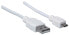 Фото #9 товара Manhattan USB-A to Micro-USB Cable - 1.8m - Male to Male - 480 Mbps (USB 2.0) - Hi-Speed USB - White - Lifetime Warranty - Polybag - 1.8 m - USB A - Micro-USB B - USB 2.0 - Male/Male - White