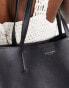 Accessorize Leo shopper tote bag in black