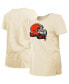 ფოტო #1 პროდუქტის Women's Cream Cleveland Browns Chrome Sideline T-shirt