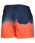 Фото #4 товара Men's Navy, Denver Broncos Dip-Dye Swim Shorts