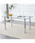 Фото #1 товара Glass Dining Table, 63" x 35.4", Modern Style