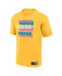 Men's Yellow Formula 1 Miami Grand Prix Stacked Wordmark T-Shirt