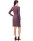 Women's Metallic Ruched Sheath Dress