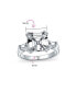 ფოტო #6 პროდუქტის Classic 5CT CZ Side Stones Baguette Solitaire Square Asscher Cut Statement Engagement Ring For Women Thin Band Sterling Silver