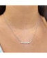 Marquise and Round Diamond Bar Necklace