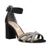 Фото #2 товара Nina Haiden Rhinestone Block Heels Womens Black Dress Sandals HAIDEN-NOIR