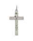 Фото #1 товара Diamond2Deal sterling Silver Antiqued Rosary Cross Pendant