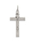 Sterling Silver Antiqued Rosary Cross Pendant