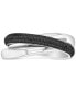 Black Spinel & Polished Band Crossover Statement Ring (1-1/4 ct. t.w.) in Sterling Silver