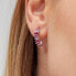 Sparkling single earrings Fancy Vibrant Pink FVP09