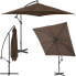 Фото #1 товара Parasol ogrodowy na wysięgniku kwadratowy 250 x 250 cm brązowy