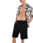 ADPT linen mix shorts in black