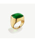 Umbo Square Statement Ring 24k gold plated/forest, 5 - фото #1