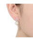 Фото #2 товара Elegant Sterling Silver & Rhodium-Plated Freshwater Pearl Earrings with Marquise Cubic Zirconia