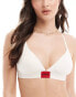 Фото #1 товара Hugo Bodywear triangle red label bralette in natural