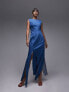 Фото #2 товара Topshop denim slashed midi dress in indigo